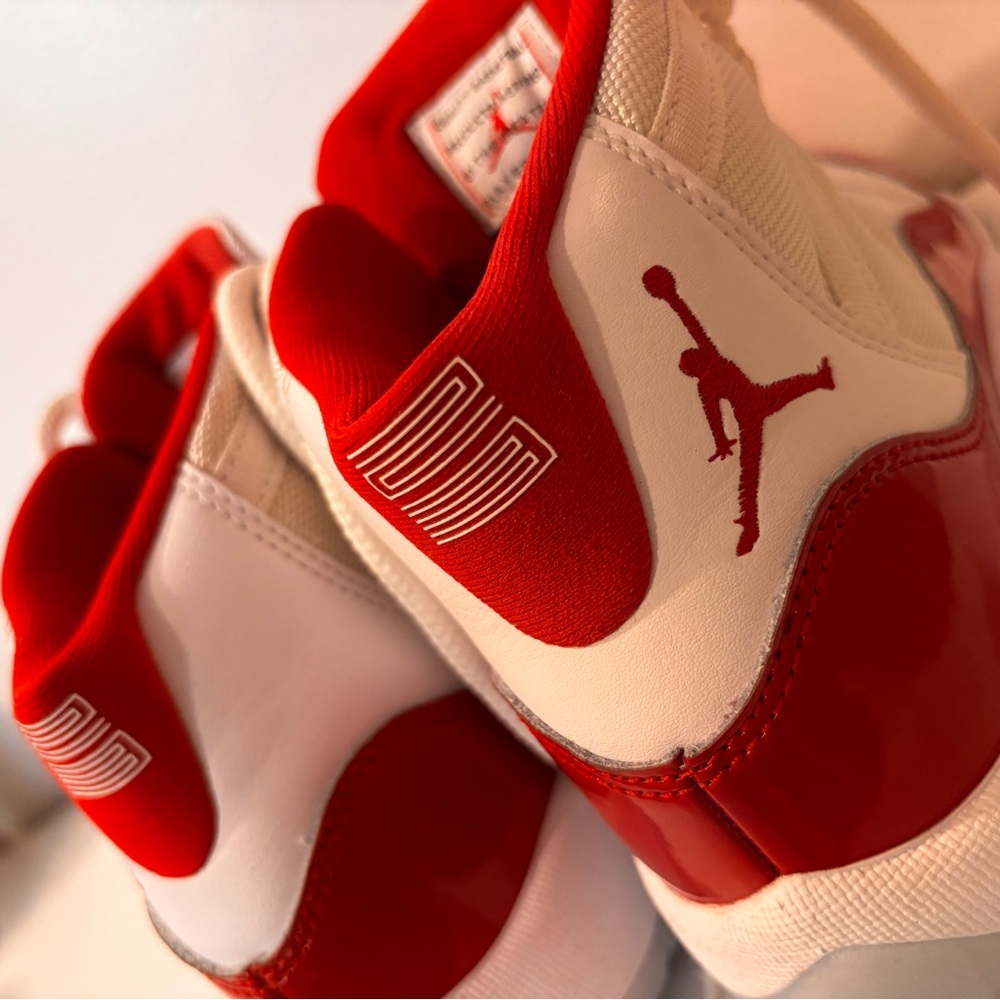 Jordan Red and White Sneakers